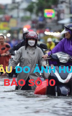 Quảng Trị, Huế nhiều nơi ngập sâu do ảnh hưởng bão số 10