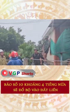 Bão số 10 khoảng 4 tiếng nữa sẽ đổ bộ vào đất liền