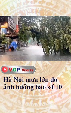 Hà Nội mưa lớn do ảnh hưởng bão số 10