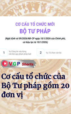 Cơ cấu tổ chức của Bộ Tư pháp gồm 20 đơn vị
