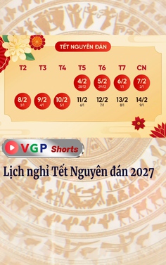 Lịch nghỉ Tết Nguyên đán 2027