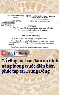 Tổ công tác bảo đảm an ninh năng lượng trước diễn biến phức tạp tại Trung Đông