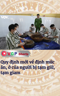 Quy định mới về định mức ăn, ở của người bị tạm giữ, tạm giam