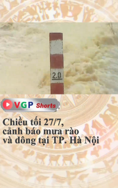 Chiều tối 27/7, cảnh báo mưa rào và dông tại TP. Hà Nội