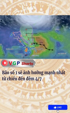 Bão số 1 sẽ ảnh hưởng mạnh nhất từ chiều đến đêm 4/7