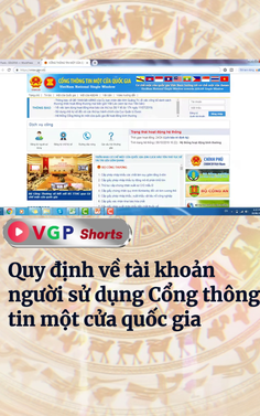 Quy định về tài khoản người sử dụng cổng thông tin một cửa quốc gia