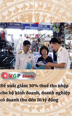 Đề xuất giảm 30% thuế thu nhập cho hộ kinh doanh, doanh nghiệp có doanh thu đến 10 tỷ đồng