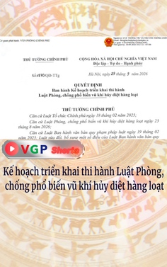 Kế hoạch triển khai thi hành Luật Phòng, chống phổ biến vũ khí hủy diệt hàng loạt