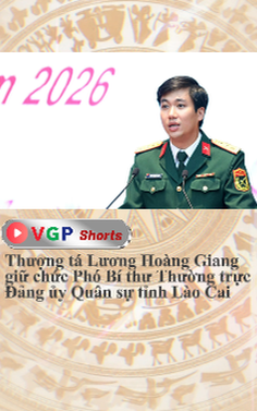 Thượng tá Lương Hoàng Giang giữ chức Phó Bí thư Thường trực Đảng ủy Quân sự tỉnh Lào Cai