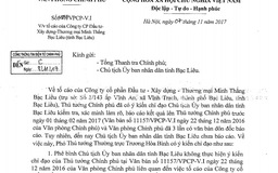 Khi Chủ tịch tỉnh bị phê bình