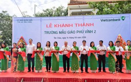 Vietcombank bàn giao công trình trường mẫu giáo cho xã nghèo ở An Giang