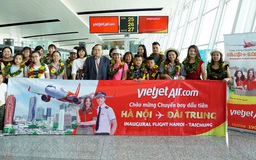 Đường bay Hà Nội-Đài Trung chính thức được Vietjet khai thác