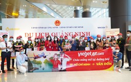 Vietjet 'xông đất' sân bay Vân Đồn ngày đầu mở cửa lại