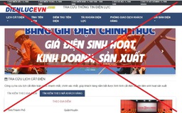 Cảnh báo tình trạng trang web giả mạo thương hiệu EVN