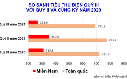 Tiêu thụ điện giảm mạnh trong quý III