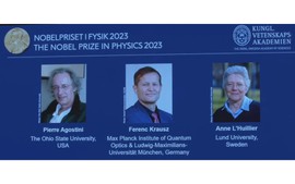 Giải Nobel Vật lý 2023 tôn vinh nghiên cứu về thế giới electron