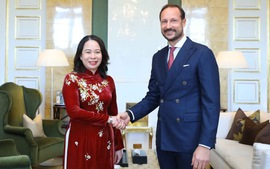 Phó Chủ tịch nước Võ Thị Ánh Xuân hội kiến với Thái tử kế vị Na Uy Haakon Magnus