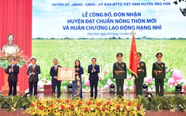 Huyện Ứng Hòa đạt chuẩn nông thôn mới, đón Huân chương Lao động hạng Nhì