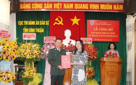 Bổ nhiệm Cục trưởng Cục Thi hành án dân sự tỉnh Bình Thuận