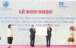 Đà Nẵng đón nhận vinh danh Di sản tư liệu Ma nhai tại danh thắng Ngũ Hành Sơn
