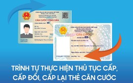 Cấp đổi thẻ căn cước trực tuyến được giảm 50% lệ phí