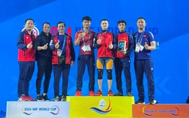 Việt Nam có huy chương Vàng cử giật tại Cúp Cử tạ thế giới