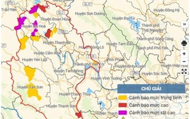 Cập nhật danh sách điểm có nguy cơ xảy ra lũ quét, sạt lở đất đá tỉnh Phú Thọ