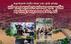 Agribank giảm tới 2%/năm lãi suất cho vay hỗ trợ khách hàng bị ảnh hưởng, thiệt hại do bão, lũ