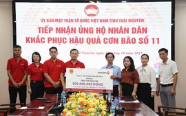 Vietlott trao 2,3 tỷ đồng giúp 3 tỉnh khắc phục hậu quả bão số 11