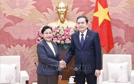 Chủ tịch Quốc hội tiếp Chánh án Tòa án nhân dân Tối cao Lào