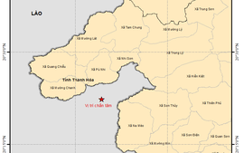 Động đất 4,8 độ tại Lào, cách biên giới Việt Nam 5 km