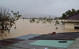 Lũ sông Ba vượt mức báo động 3 gây ngập trên diện rộng ở Gia Lai