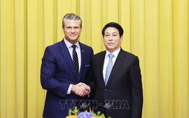 Chủ tịch nước Lương Cường tiếp Bộ trưởng Bộ Chiến tranh Hoa Kỳ