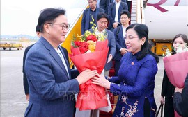 Chủ tịch Quốc hội Hàn Quốc đến Hà Nội, bắt đầu thăm chính thức Việt Nam