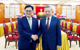 Tổng Bí thư Tô Lâm hội kiến với Chủ tịch Quốc hội Hàn Quốc