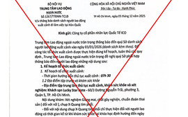 Giả mạo văn bản của Bộ Nội vụ để lừa đảo người lao động