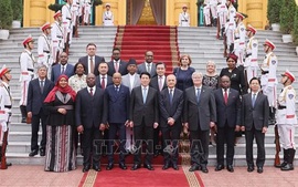 Chủ tịch nước Lương Cường tiếp đại sứ các nước trình Quốc thư