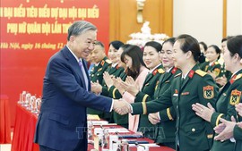 Tổng Bí thư Tô Lâm: Phấn đấu mỗi cá nhân phụ nữ quân đội là một gương sáng