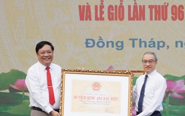 Đồng Tháp đón nhận Bằng xếp hạng Di tích quốc gia đặc biệt mộ cụ Phó bảng Nguyễn Sinh Sắc