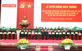 Tuyên dương đoàn thể thao Quân đội đạt thành tích cao năm 2025
