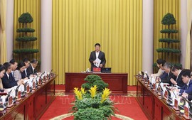 Chủ tịch nước Lương Cường chủ trì giao ban công tác với Văn phòng Chủ tịch nước