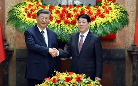 Chủ tịch nước Lương Cường hội đàm với Tổng Bí thư, Chủ tịch nước Trung Quốc Tập Cận Bình
