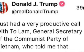 Tổng thống Hoa Kỳ Donald Trump chia sẻ về "cuộc điện đàm rất hiệu quả"  với Tổng Bí thư Tô Lâm