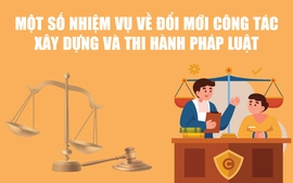 Infographics: Một số nhiệm vụ về đổi mới công tác xây dựng và thi hành pháp luật