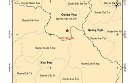 Xảy ra 13 trận động đất tại Quảng Nam và Kon Tum