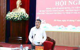 Trưởng Ban Tổ chức Trung ương Lê Minh Hưng làm việc với tỉnh Hà Nam, Nam Định, Ninh Bình