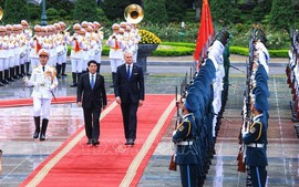 Chủ tịch nước Lương Cường chủ trì lễ đón Tổng thống Lithuania thăm chính thức Việt Nam
