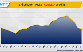 Sắc đỏ tiếp tục áp đảo, chỉ số MXV-Index rơi khỏi vùng 2.200 điểm