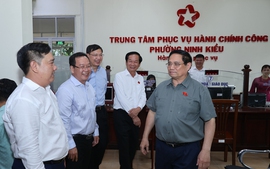 Thủ tướng kiểm tra việc vận hành chính quyền địa phương 2 cấp tại phường Ninh Kiều, Cần Thơ