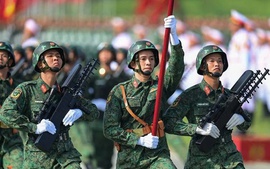 Tổng hợp luyện các lực lượng vũ trang tham gia diễu binh, diễu hành A80